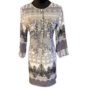 Fig & Flower Sheer Lightweight Tunic, Size Medium